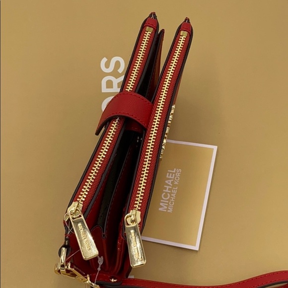 MICHAEL KORS LARGE DOUBLE ZIP WRISTLET FLAME - Picture 4 of 16
